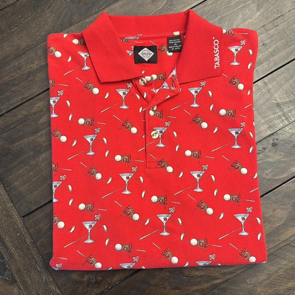 Tabasco Martini Golf Polo Short Sleeve Shirt